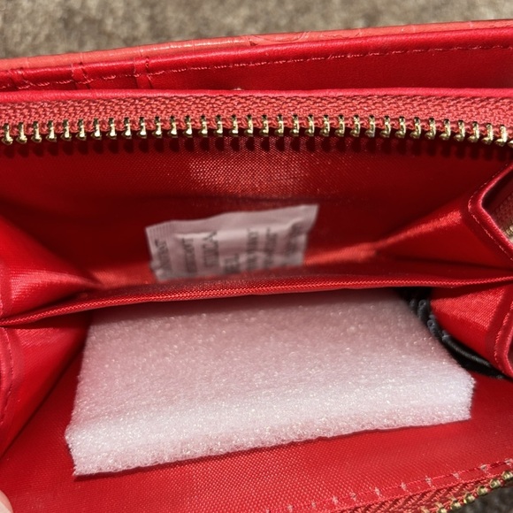 Bebe Red Croc-Embossed Wallet - Picture 11 of 12